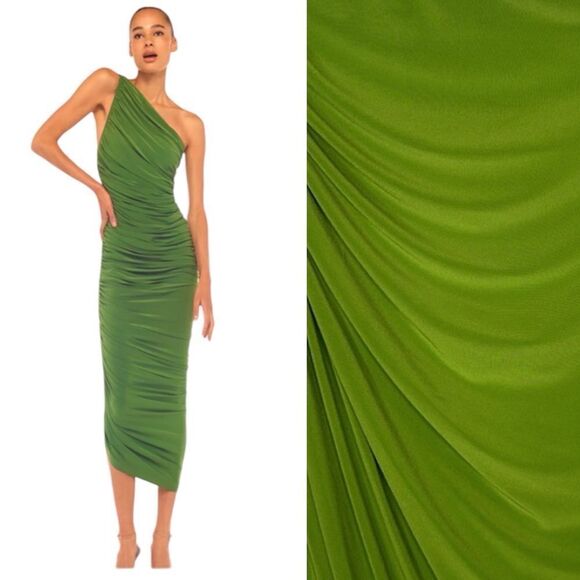 New Norma Kamali Diana MIDI Dress Celery Green XS - Picture 1 of 14